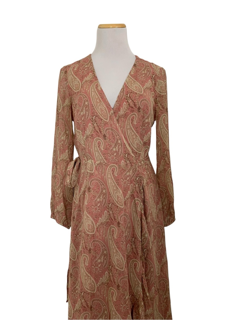 Sanderson x Paige 100% Silk Paisley Wrap Dress